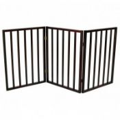 (RL31) Dog Safety Folding Wooden Pet Gate Portable Indoor Barrier Keep your dog from tread...