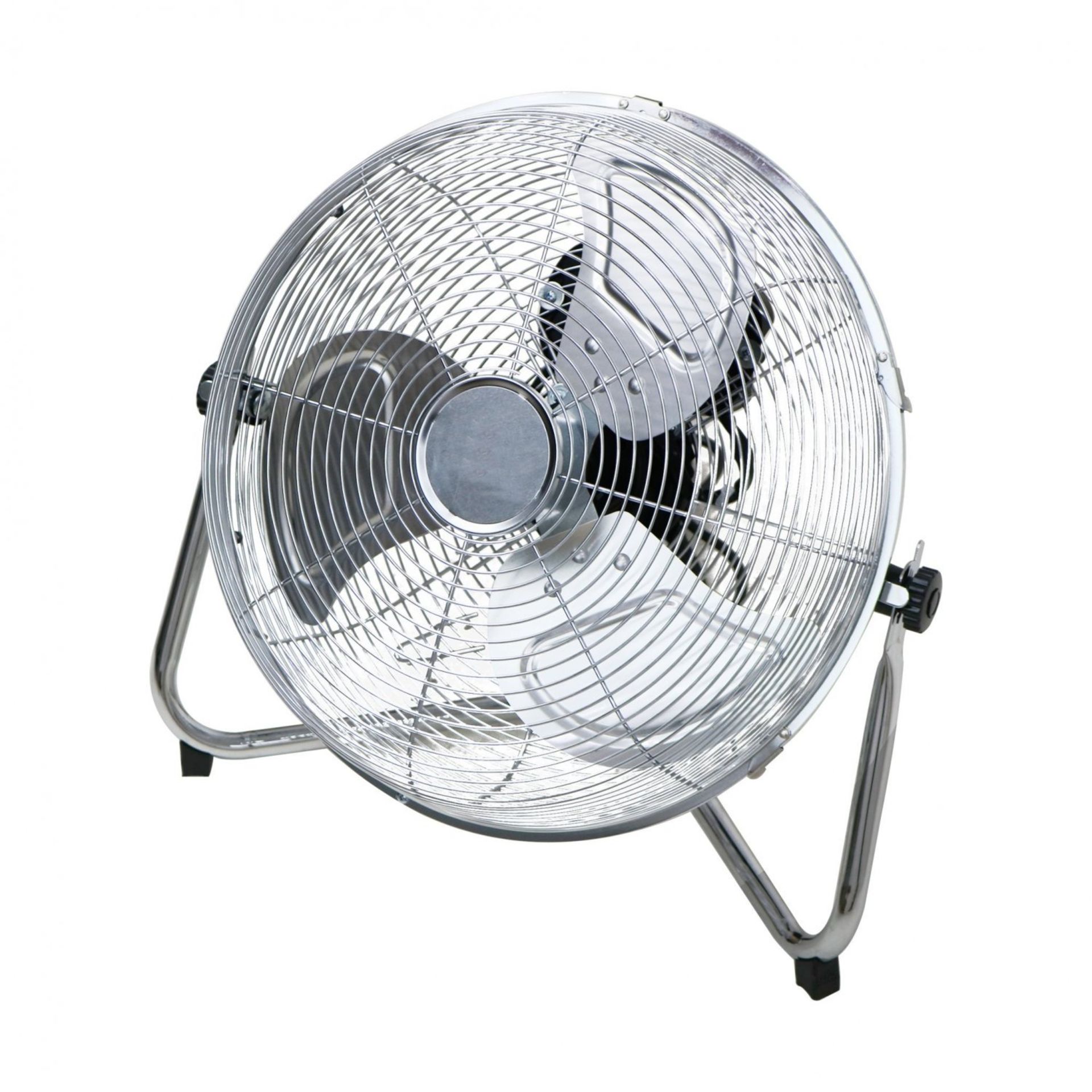 (RL124) 12" Inch Chrome 3 Speed Floor Standing Gym Fan Hydroponic Stay cool this year with t... - Image 2 of 2