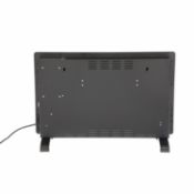 (SK84) 2000W Black Glass Free Standing Electric Panel Convector Heater Add some class and ...