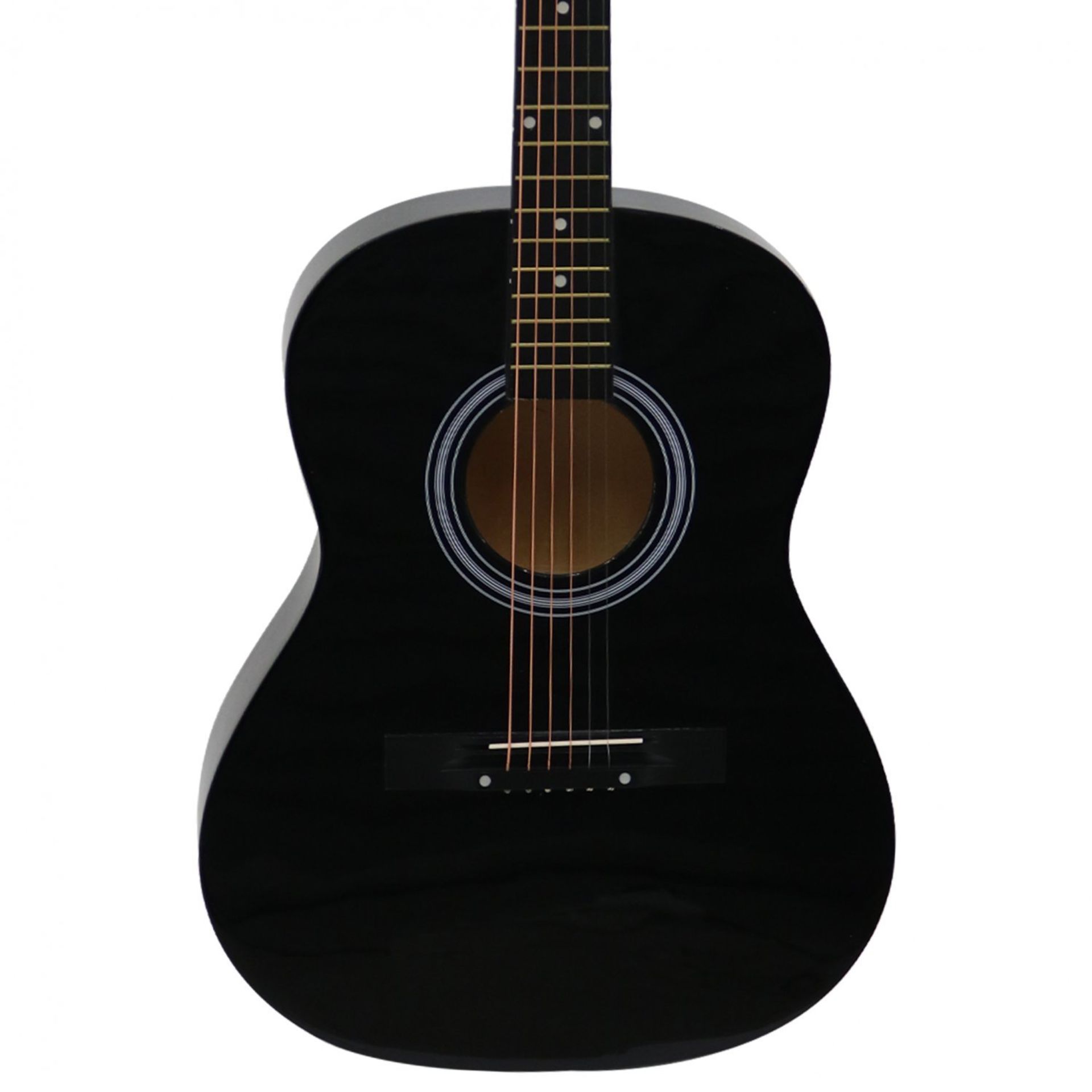 (RL119) Black 39" Full Size 4/4 6 String Steel Strung Acoustic Guitar Perfect for beginners ... - Image 2 of 2