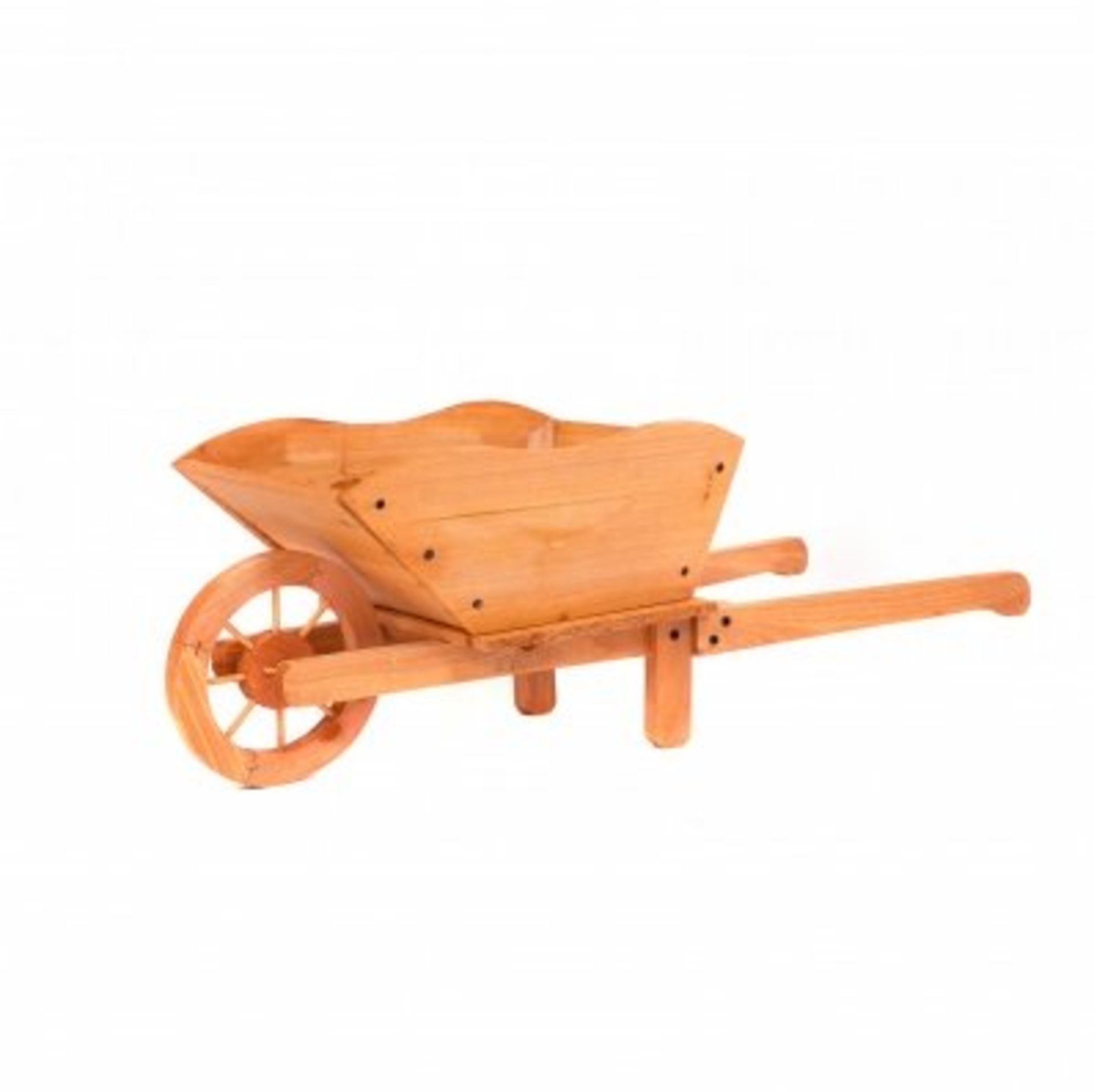 (RL84) Garden Wooden Wheelbarrow Flower Planter Ornamental Plant Pot The wheelbarrow planter...