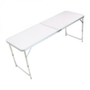 (QW18) 4ft Folding Outdoor Camping Kitchen Work Top Table Lightweight Aluminium Table with Adj...