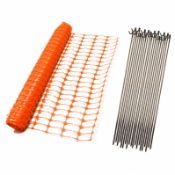 (PP78) 1 x Heavy Duty Orange Safety Barrier Mesh Fencing 1mtr x 50mtr 1 Pack of 10 x Fen...