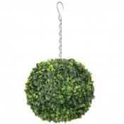 (RU340) Artificial 28cm Hanging Topiary Tree Boxwood Buxus Ball Add some style to your doo...