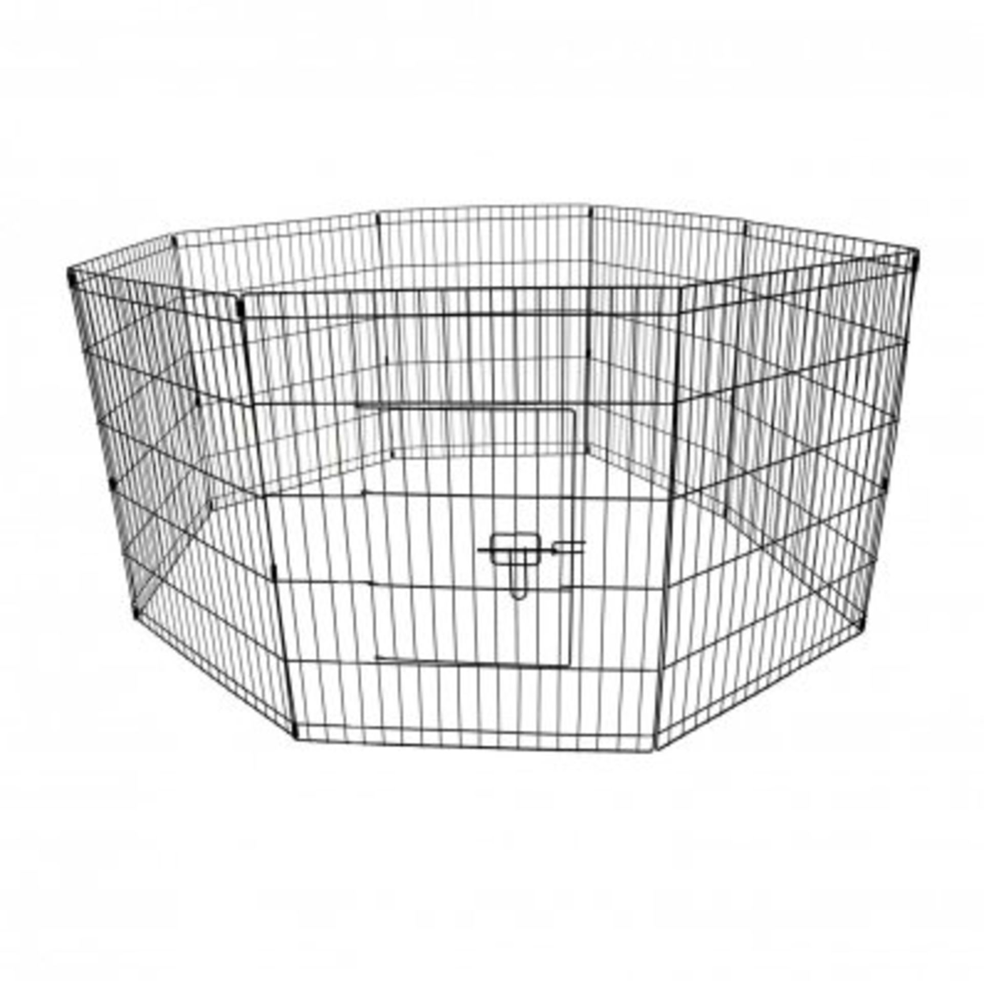 (RL41) Medium Folding Pet Dog Rabbit Run Play Pen Cage Enclosure Fence The metal playpen is ...