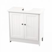 (RL45) White Under Sink Double Door Bathroom Cabinet Storage Add extra storage in your bath...