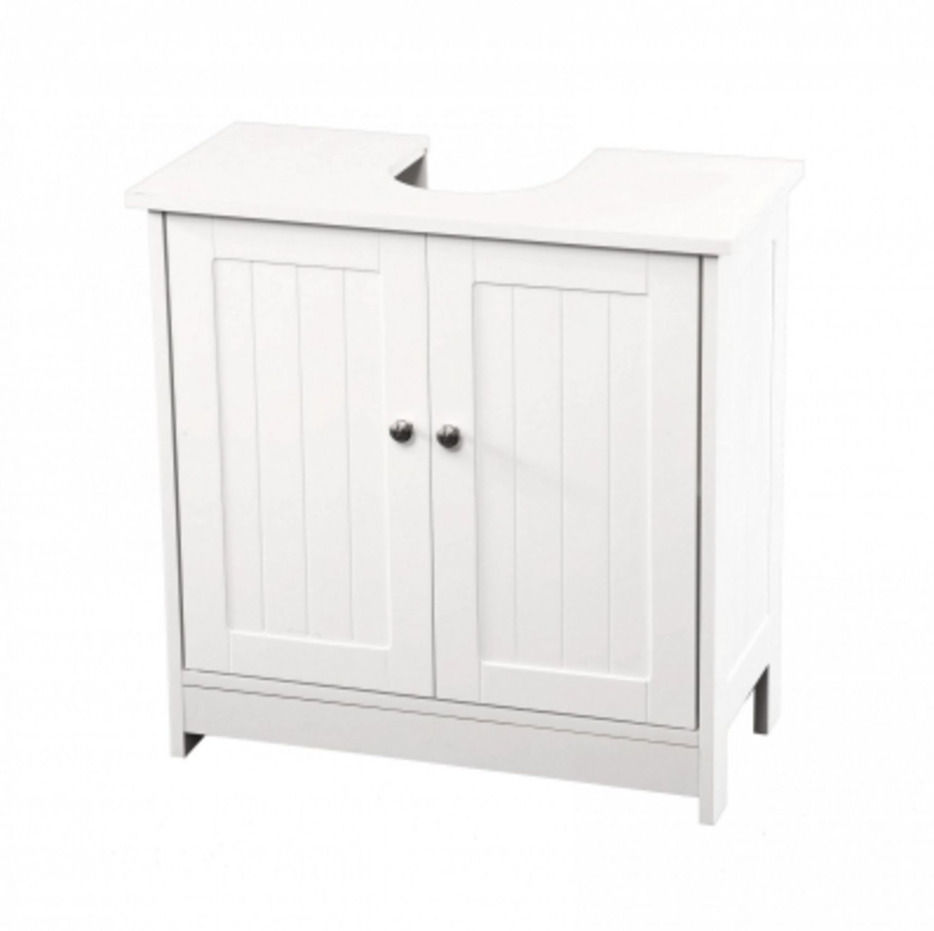 (RL45) White Under Sink Double Door Bathroom Cabinet Storage Add extra storage in your bath...