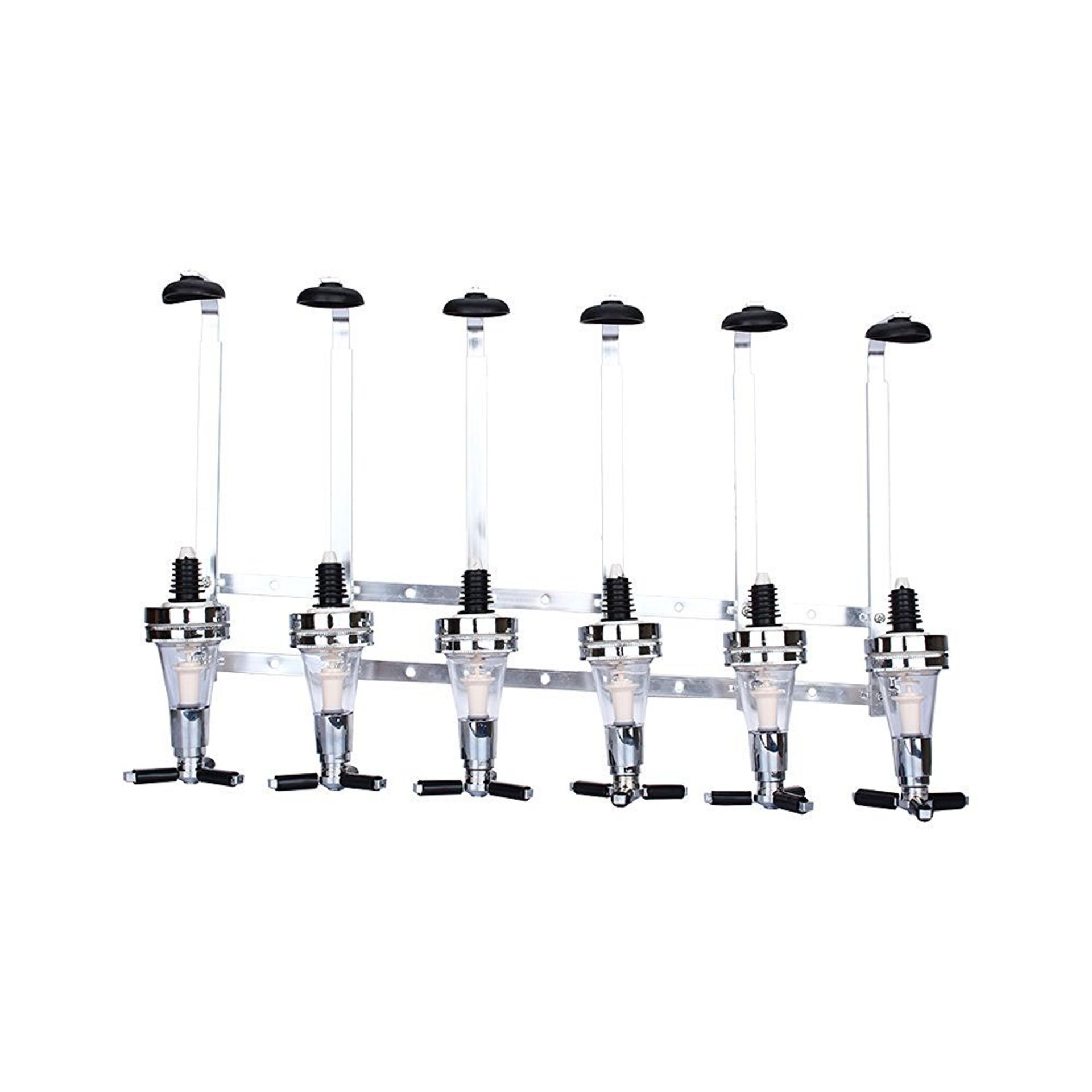 (RL132) 6 Bottle Wall Mounted Spirit Drink Dispenser Bar Shot Measurer Our stylish six bottl... - Image 2 of 2