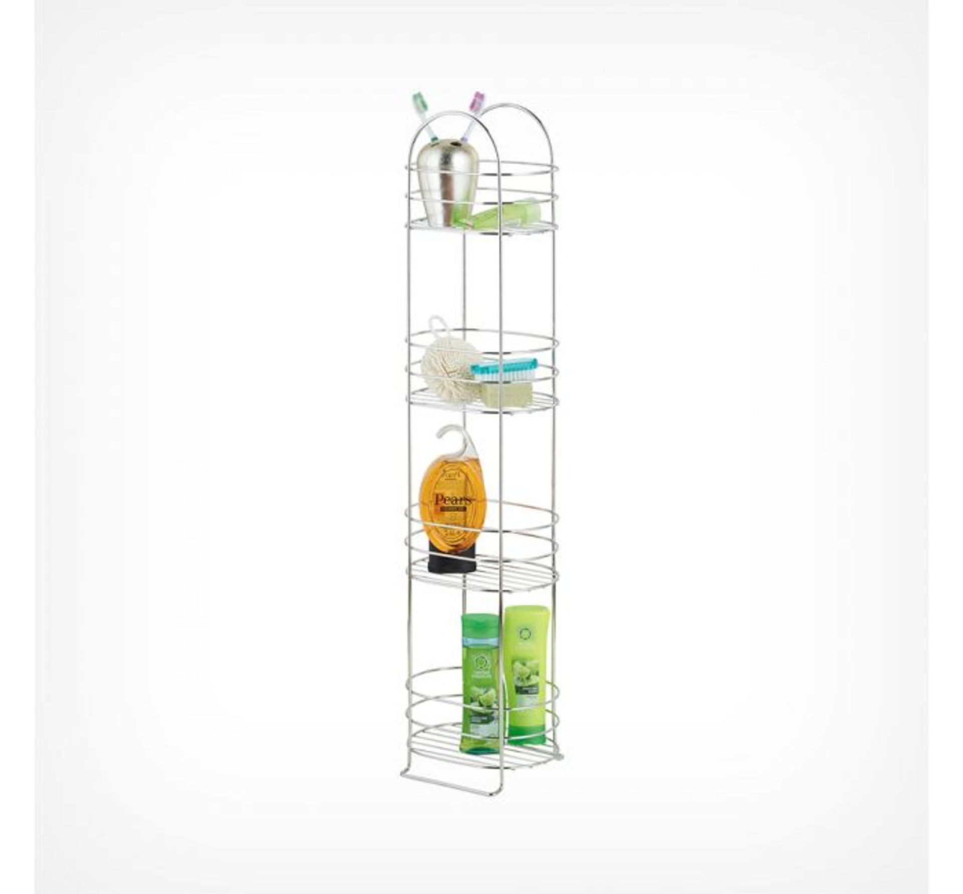 (OM83) 4 Tier Bathroom Storage Rack Freestanding storage solution for your bathroom Four spacio... - Image 2 of 2