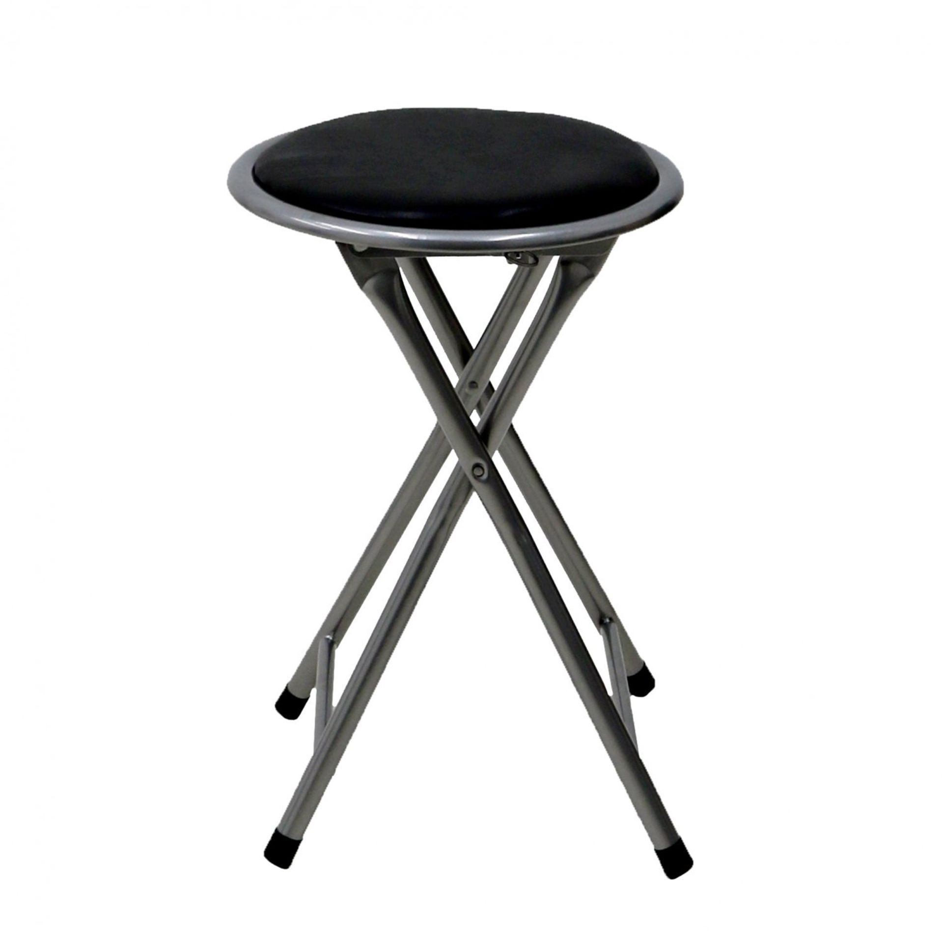 (RL78) Black Padded Folding Breakfast Kitchen Bar Stool Seat Perfect for sitting at your kit... - Image 2 of 2