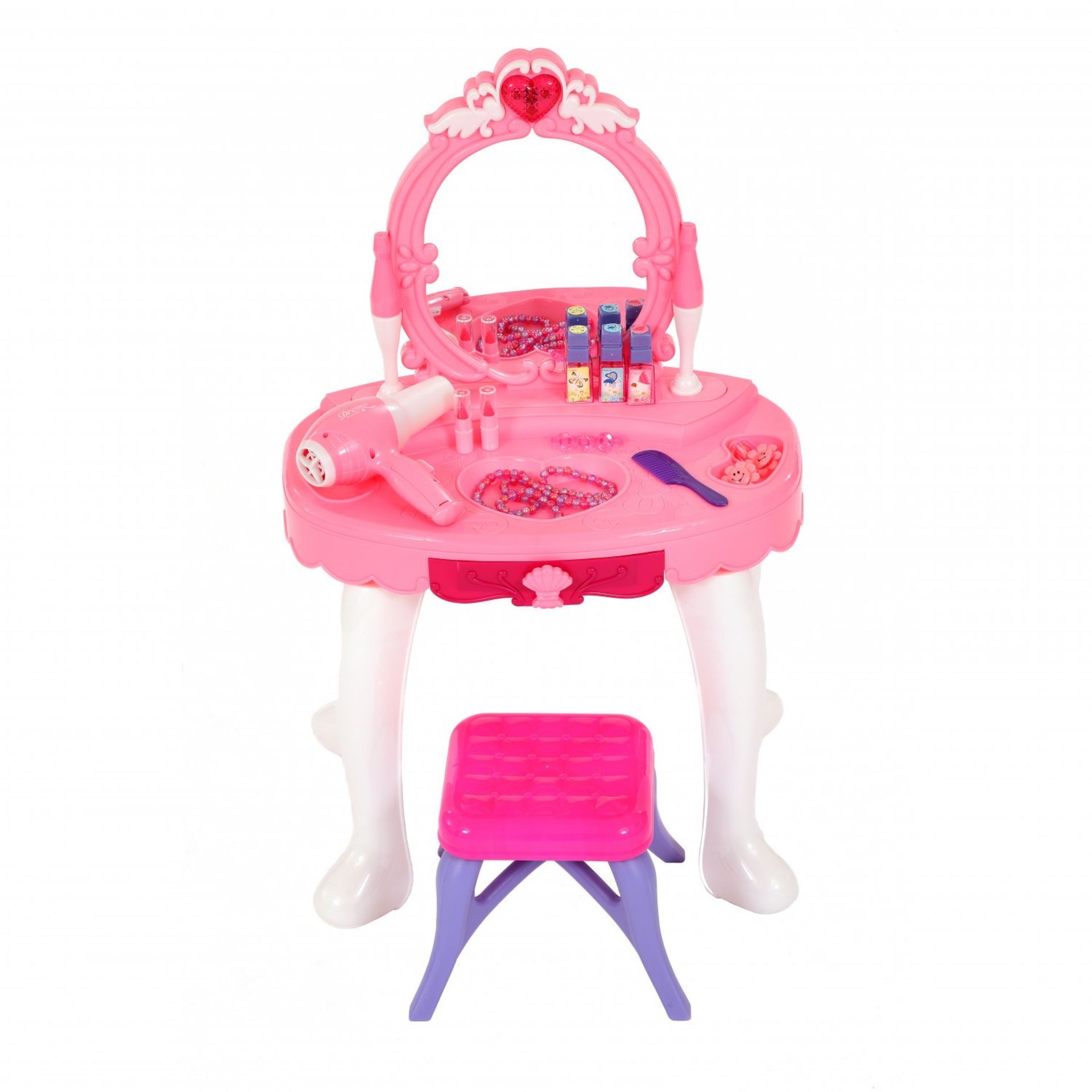 (RL86) Childrens Kids Girls Play Toy Dressing Table Glamour Mirror Little princesses wi... - Image 2 of 2