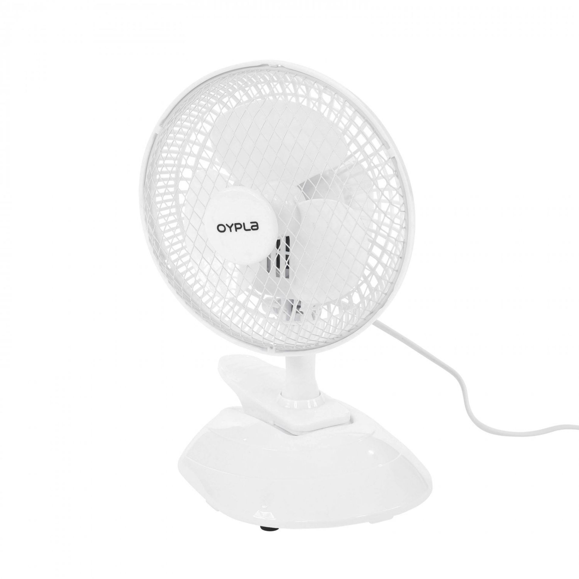 (RL20) 6" 2-in-1 White Clip Adjustable Tilt Rotating Desk Top Table Fan Stay cool this year ... - Image 2 of 2