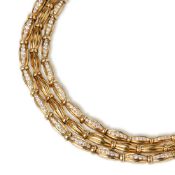 Tiffany & Co. 18k Yellow Gold Diamond Vintage Three Strand Necklace