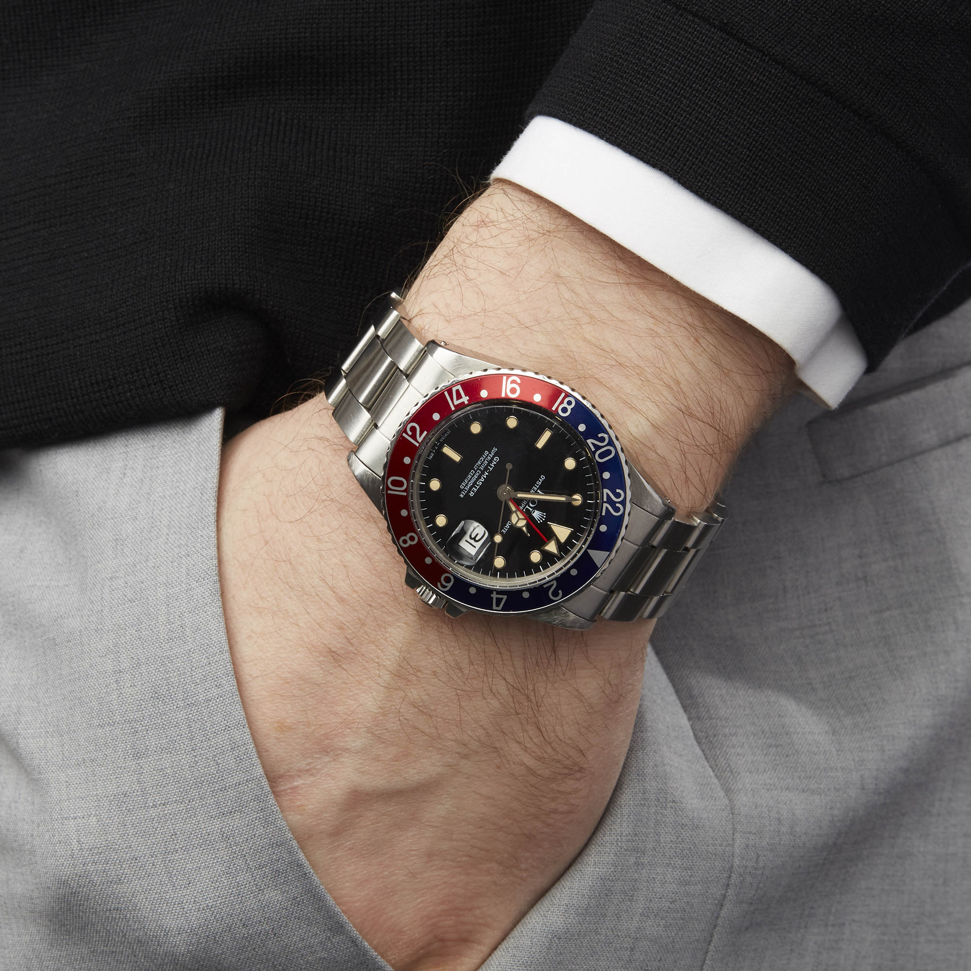 Rolex GMT-Master  16750 Men Stainless Steel Pepsi Tritium Patina Watch - Image 2 of 14