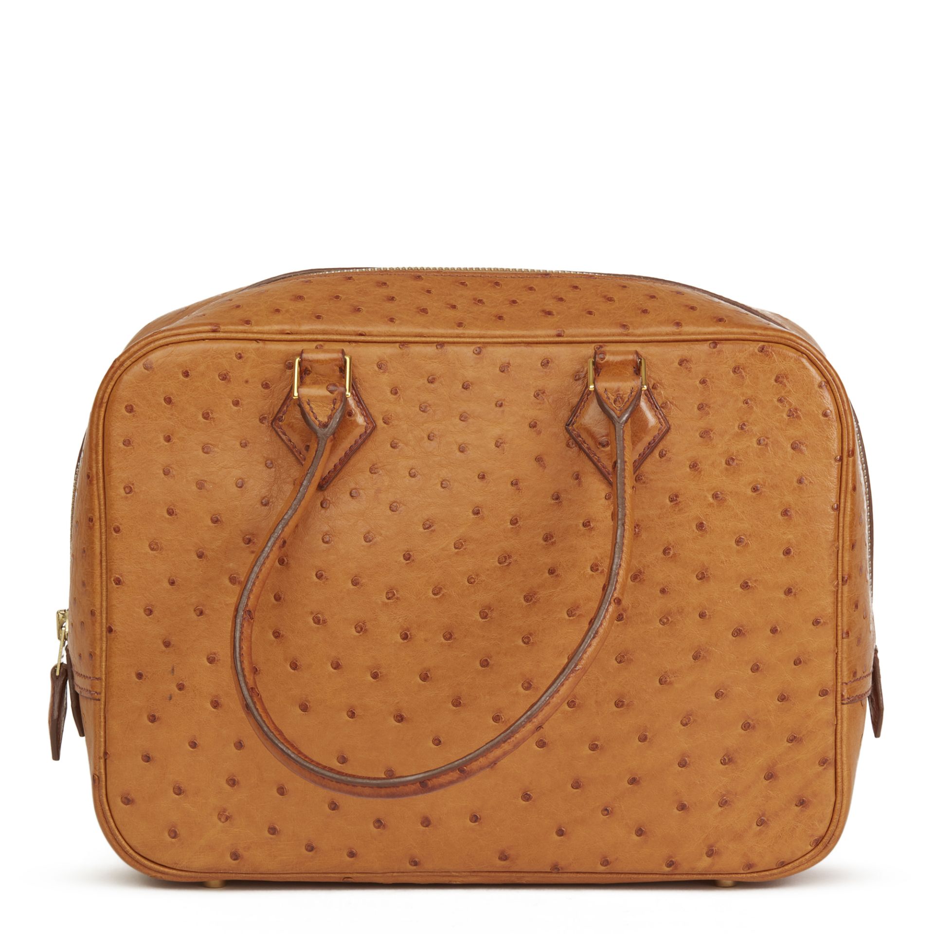 Hermès Gold Ostrich Leather Plume 28 - Image 10 of 12