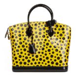 Louis Vuitton Yellow Vernis Leather Dots Infinity Yayoi Kusama Lockit Mm