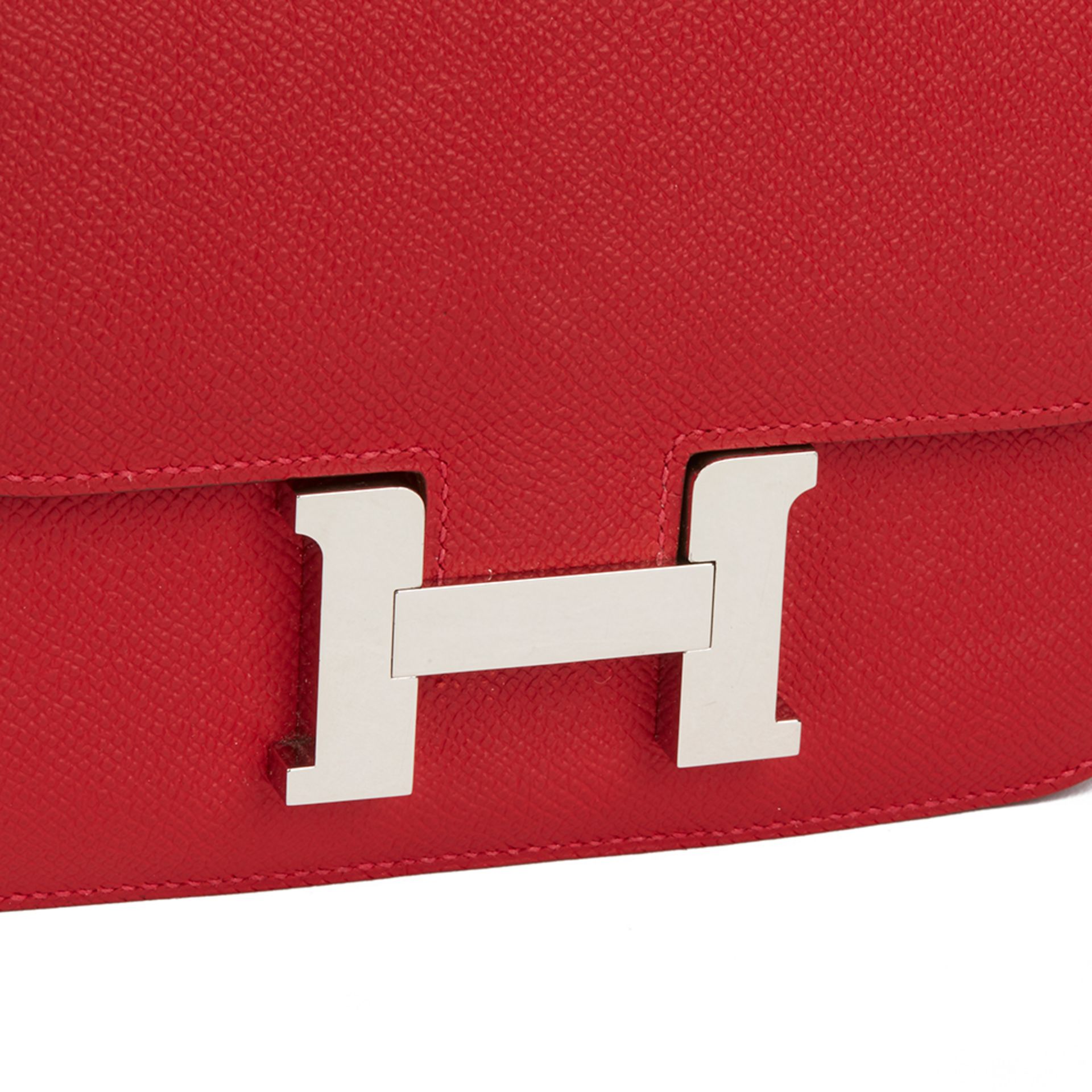 Hermès Rouge Casaque Epsom Leather Constance 18 - Image 8 of 12