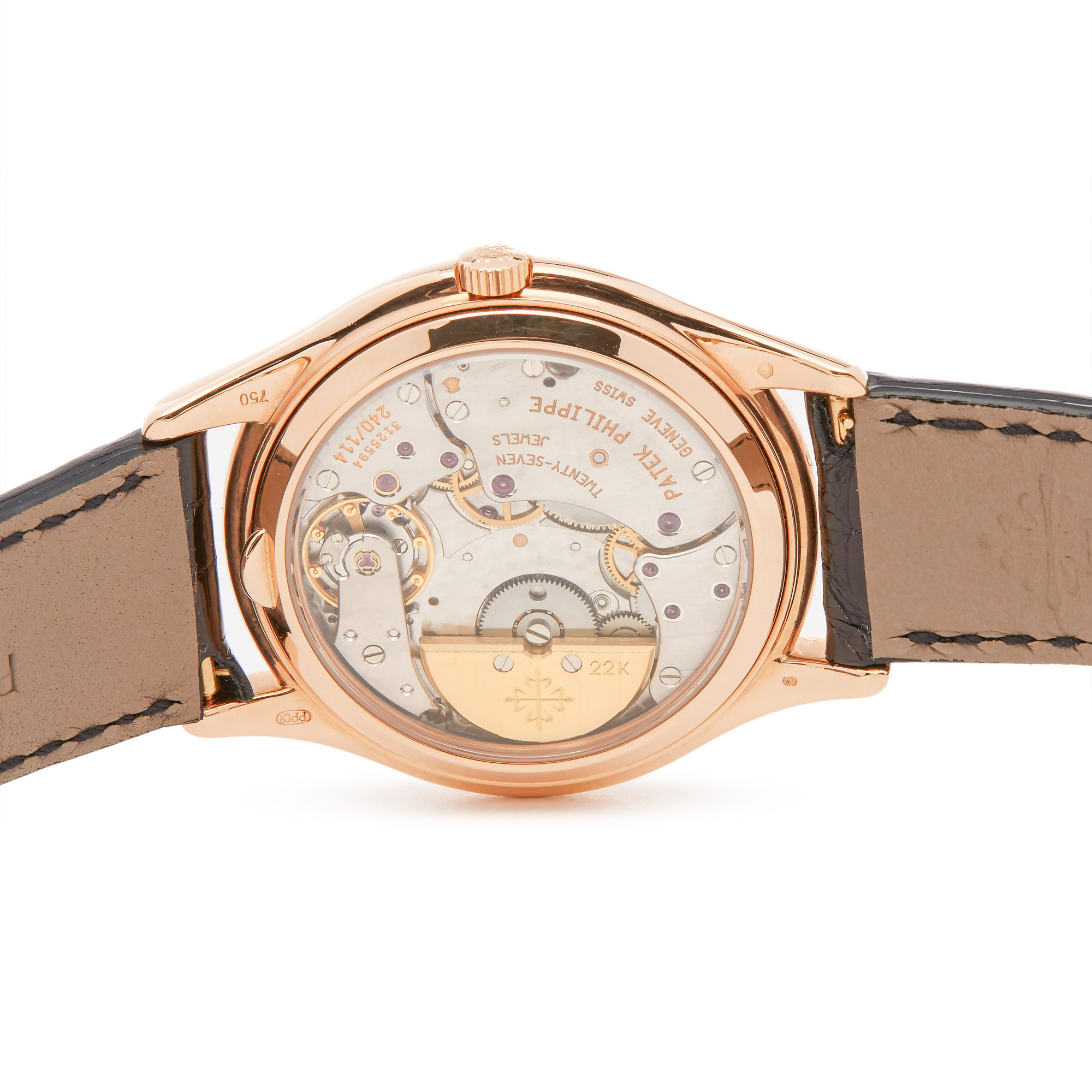 Patek Philippe Perpetual Calendar  3940 Men Rose Gold Porcelain Dial Watch - Image 3 of 7