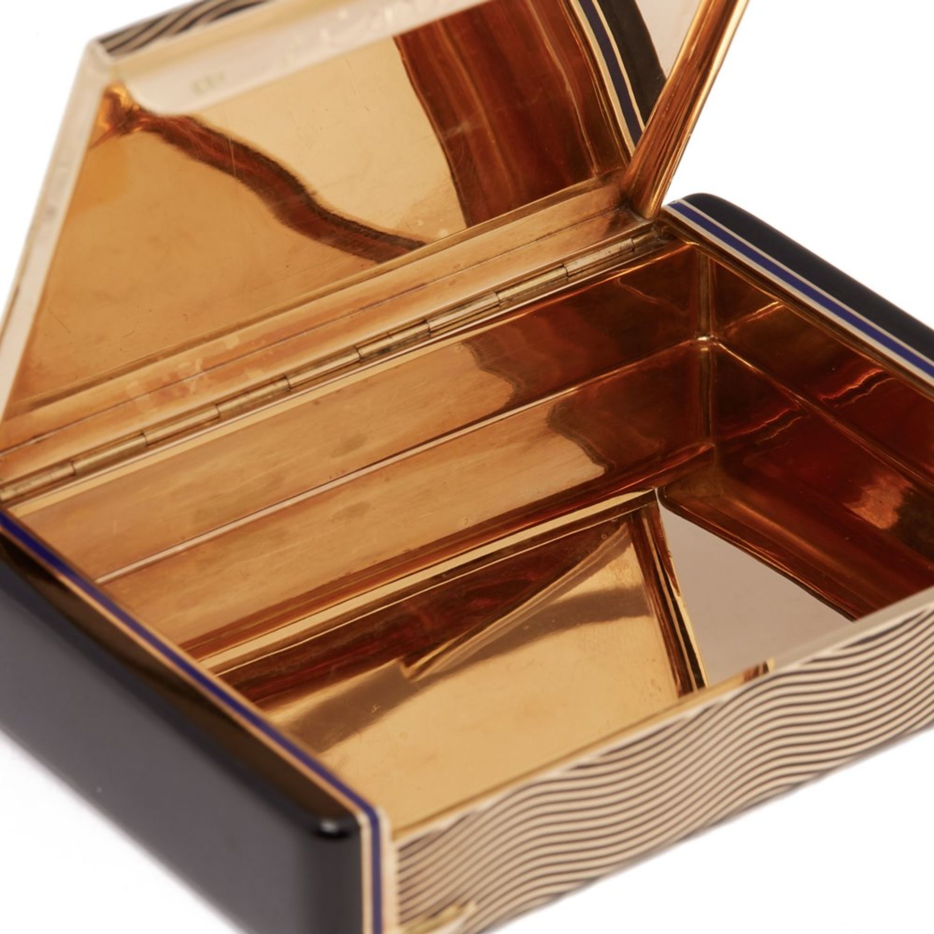 Cartier 18k Gold & Enamel Art Deco Vanity Case - Image 8 of 14