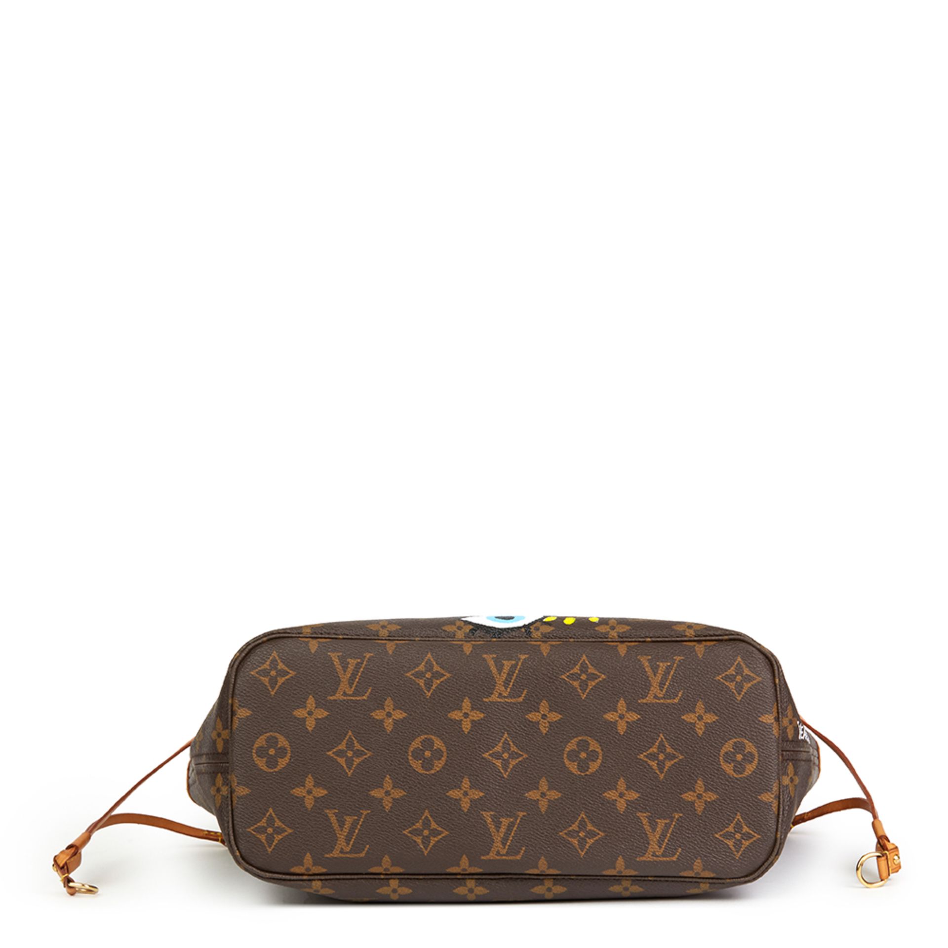 Louis Vuitton X Year Zero London Hand-Painted  ‘Hey Good Lookin’ Brown Monogram Coated Canvas Never - Image 8 of 11