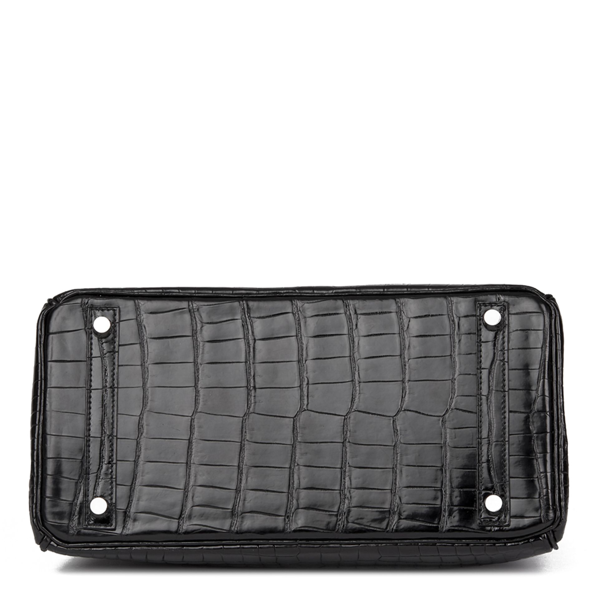 Hermès Black Shiny Porosus Crocodile Leather Birkin 30Cm - Image 9 of 12