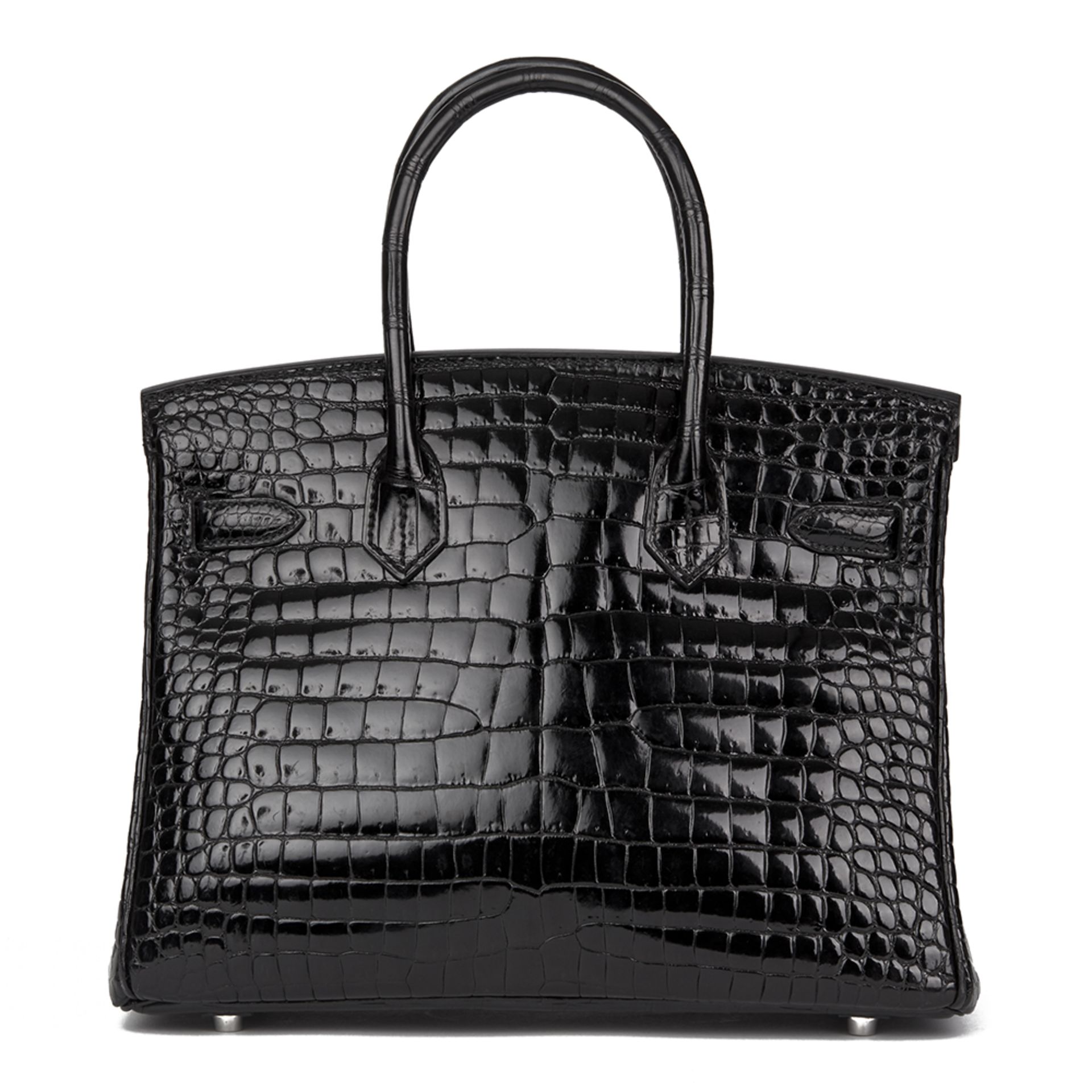 Hermès Black Shiny Porosus Crocodile Leather Birkin 30Cm - Image 10 of 12