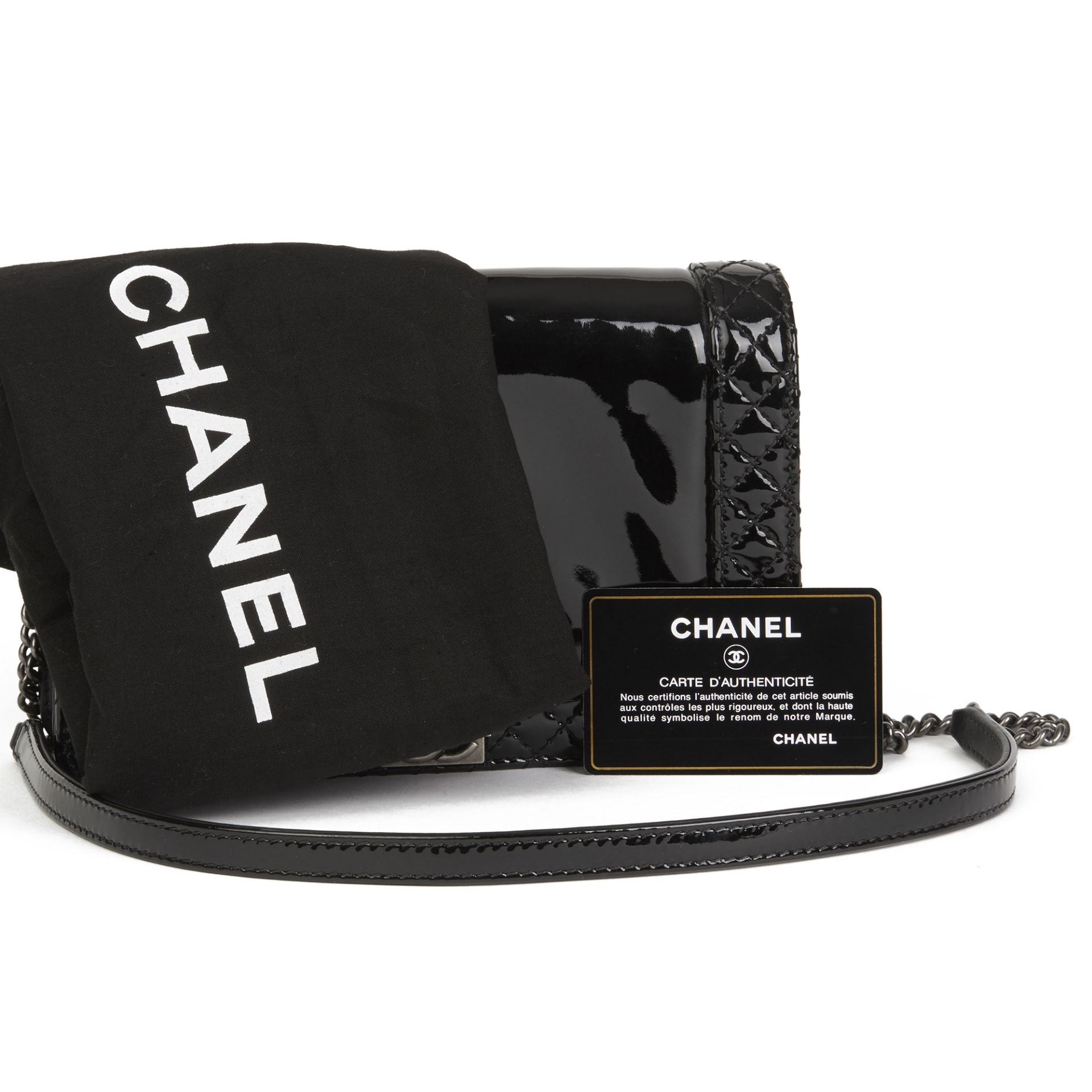 Chanel  Black Vertical Quilted Lambskin Vintage Classic Single Flap Bag - Image 3 of 12