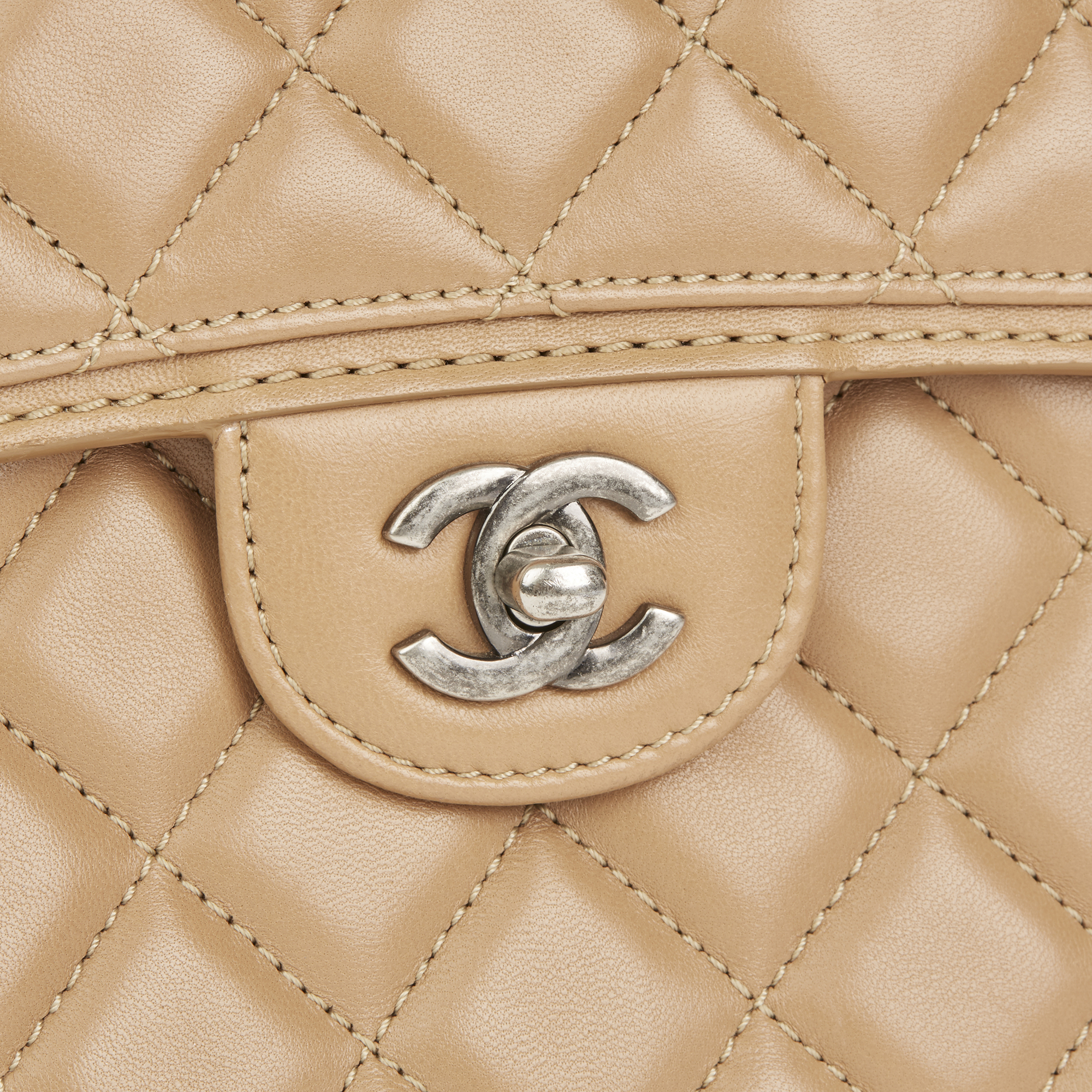 Chanel Mocha Quilted Lambskin Classic Single Flap Bag - Image 8 of 12