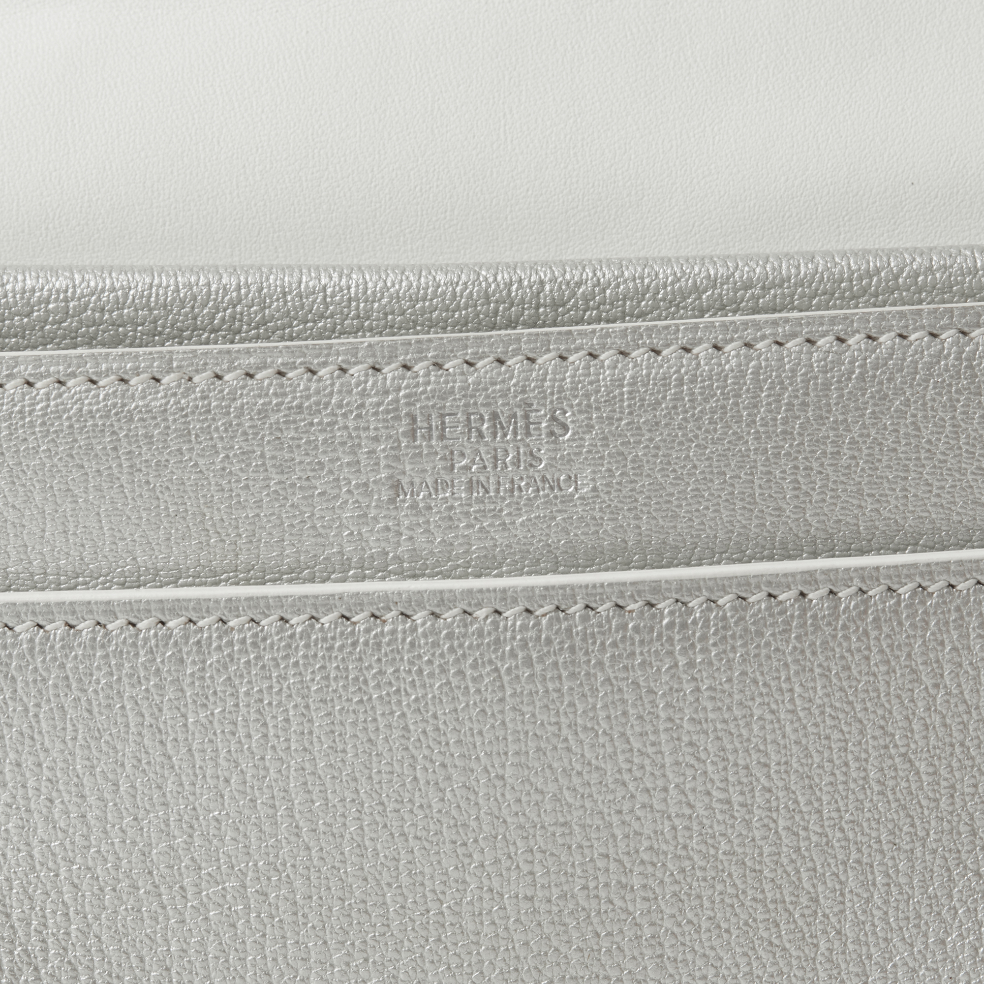 Hermès Silver Metallic Chevre Leather 365 Pm - Image 4 of 12