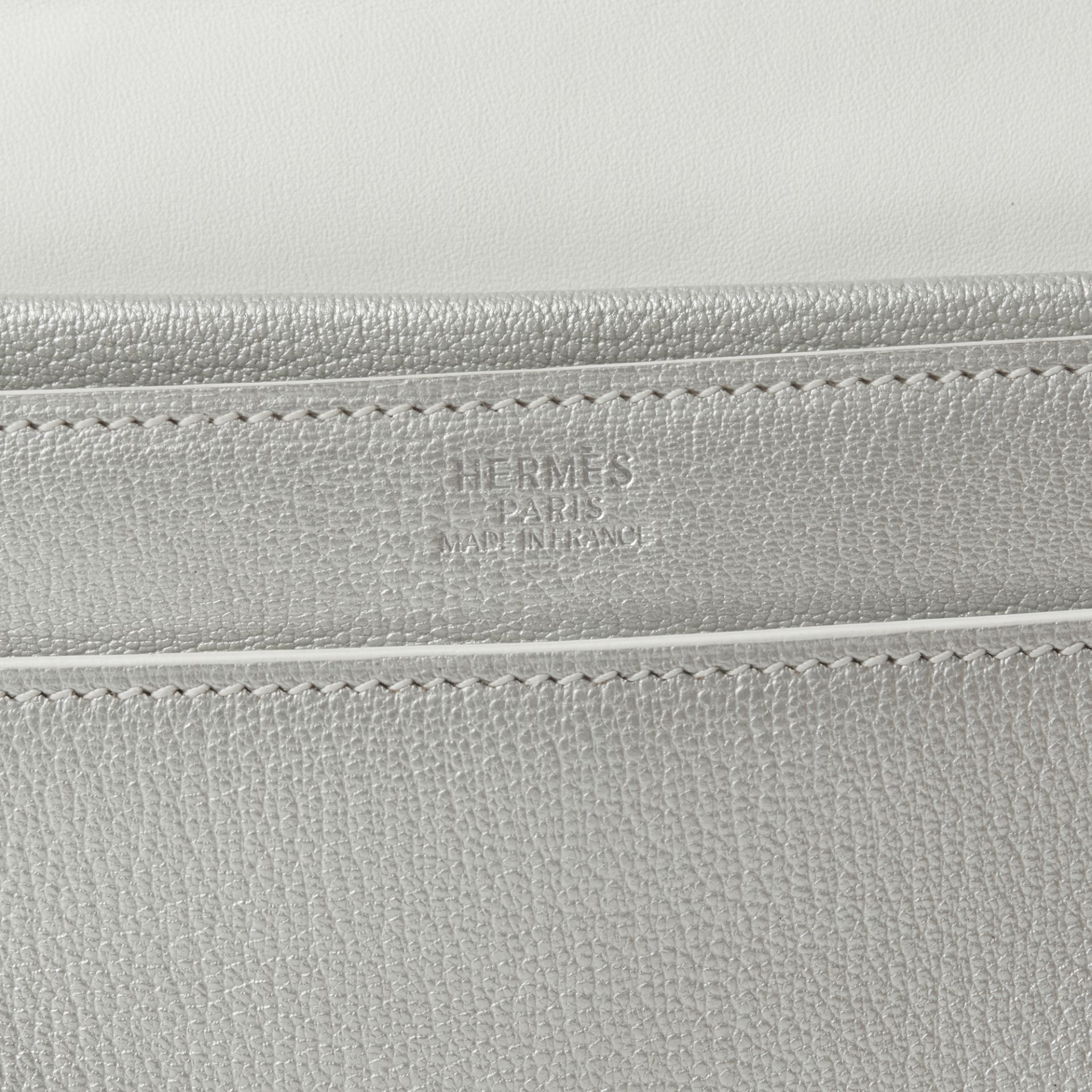 Hermès Silver Metallic Chevre Leather 365 Pm - Image 4 of 12