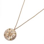 De Beers 18k Rose Gold Diamond Hope Talisman Necklace