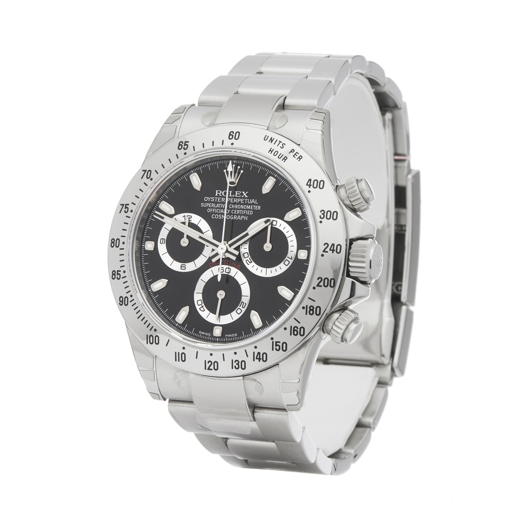 Rolex Daytona  116520 Men Stainless Steel Chromalight Chronograph Stickered NOS Watch
