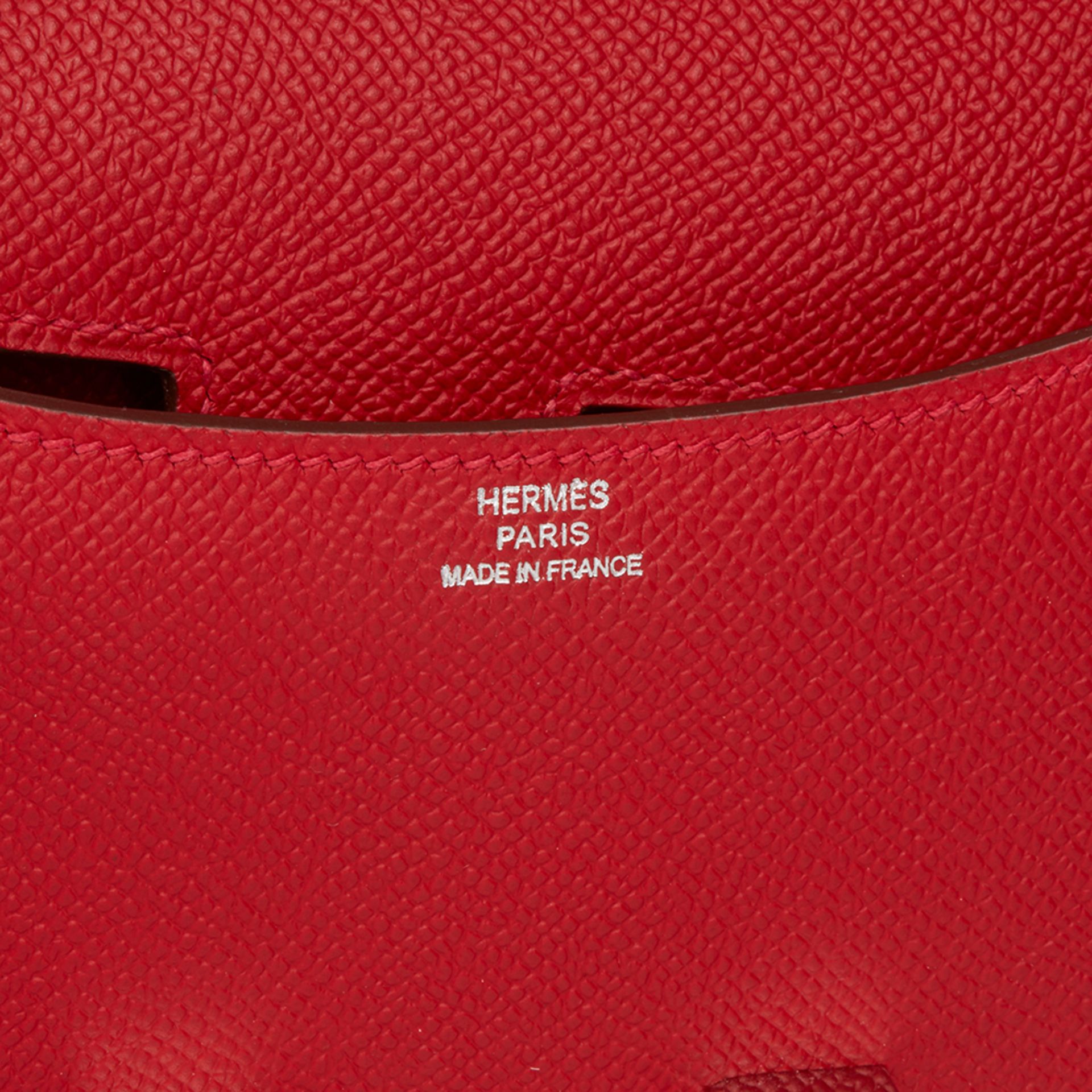 Hermès Rouge Casaque Epsom Leather Constance 18 - Image 6 of 12