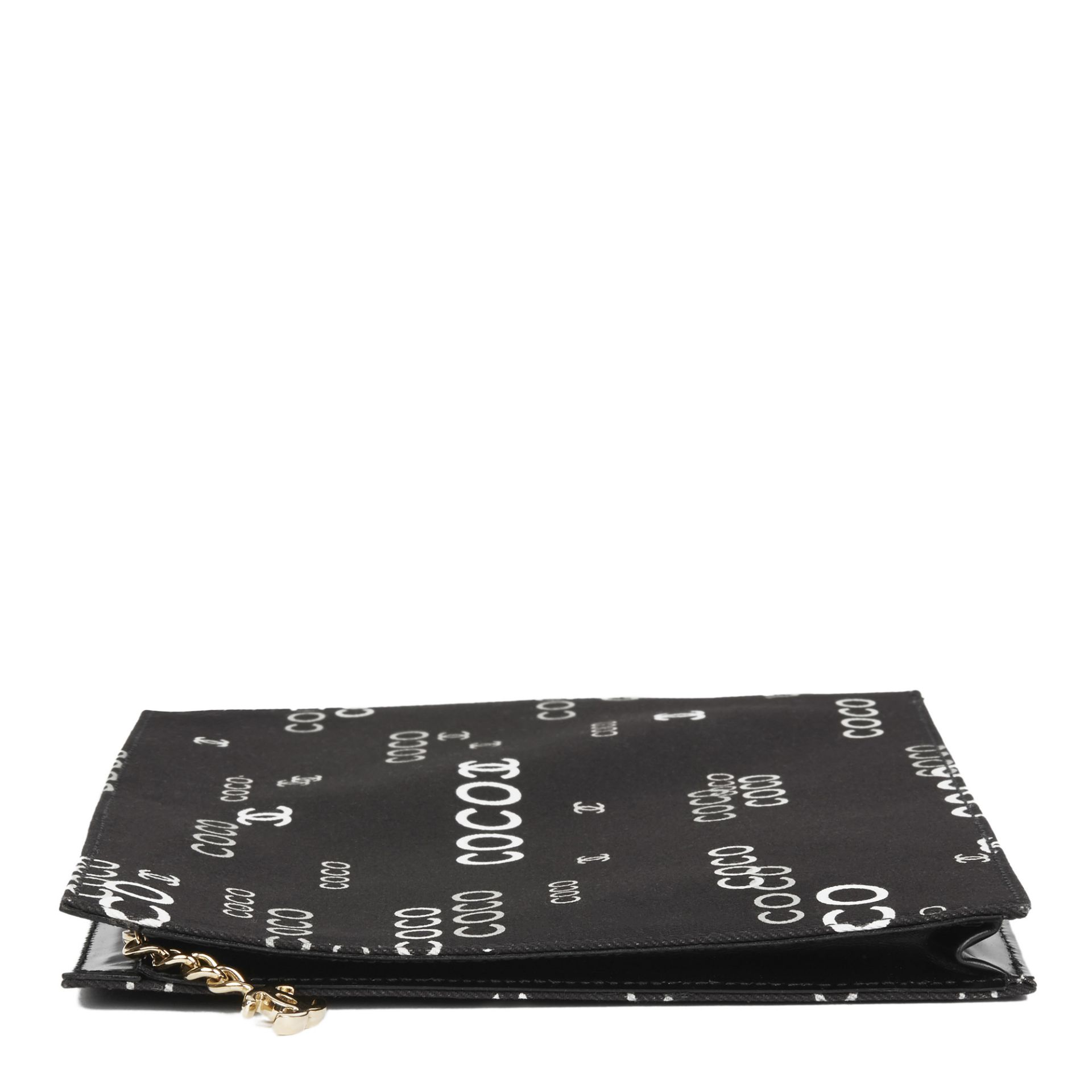 Chanel Black Canvas Coco Pouch - Image 11 of 12