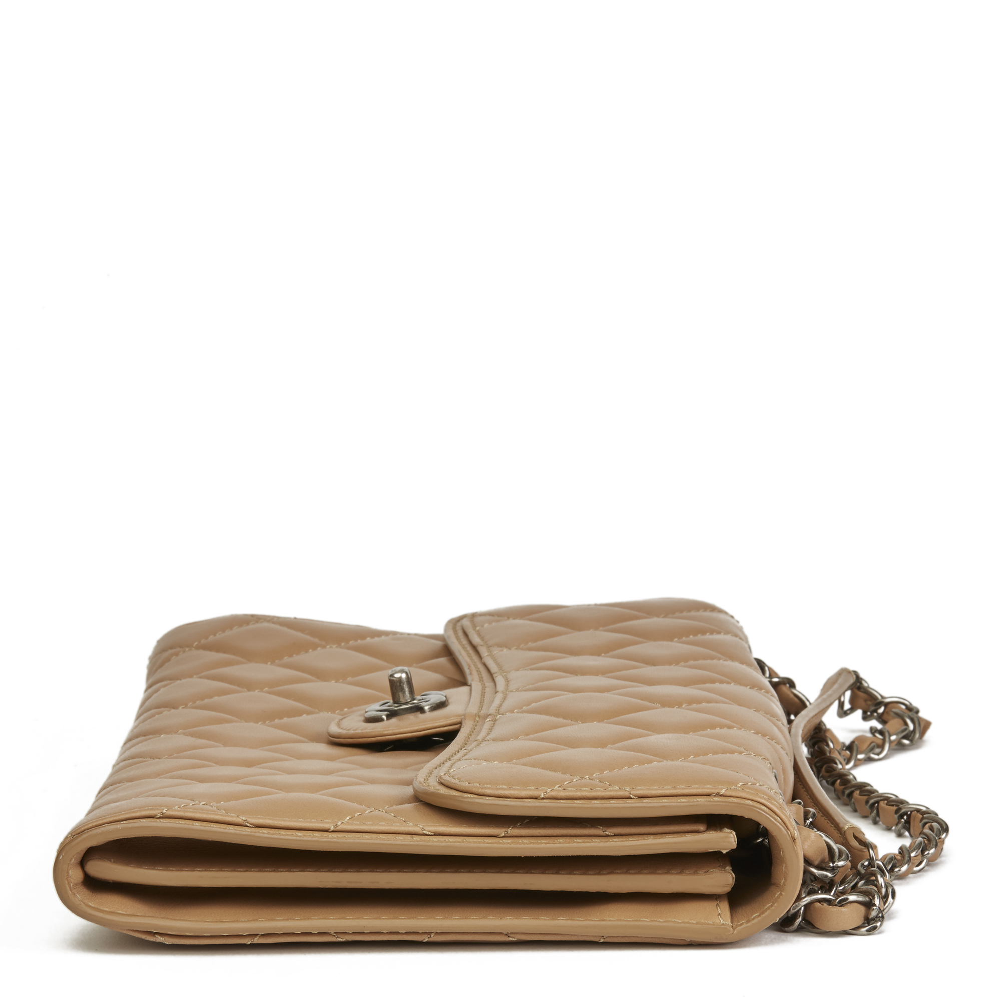 Chanel Mocha Quilted Lambskin Classic Single Flap Bag - Image 11 of 12