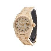 Rolex Datejust 26 179178 Ladies Yellow Gold Diamond & Sapphire Watch