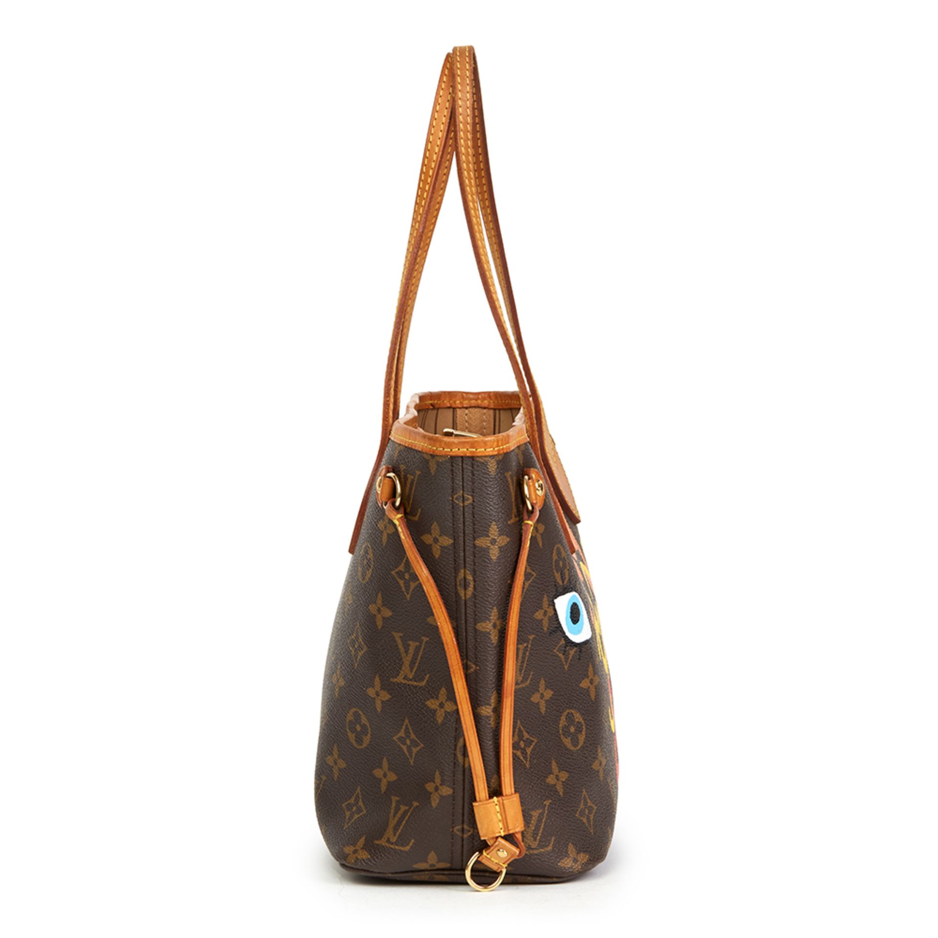 Louis Vuitton X Year Zero London Hand-Painted  ‘Hey Good Lookin’ Brown Monogram Coated Canvas Never - Image 10 of 11