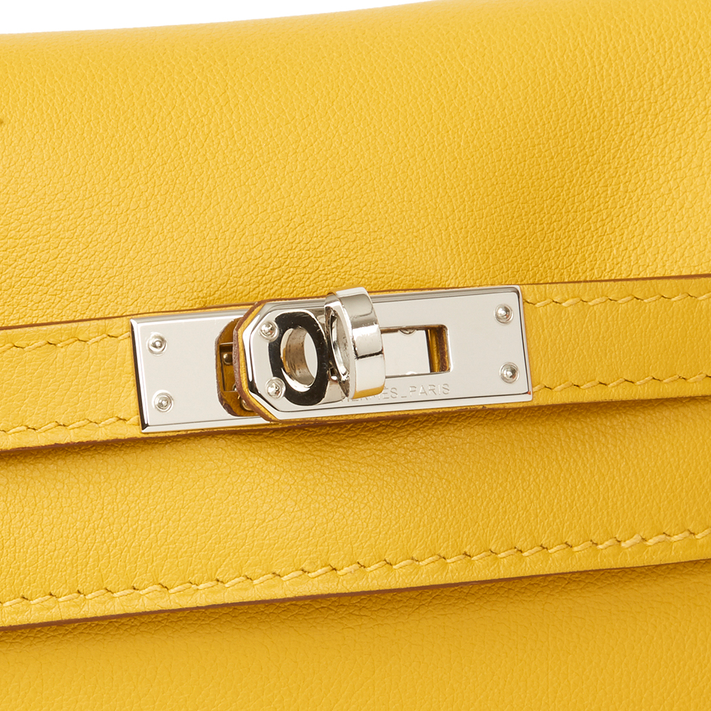 Hermès Jaune D'or Swift Leather Kelly Danse - Image 8 of 12