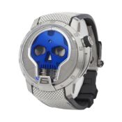 HYT H1 S48-TT-33-BF-RA Men Titanium Skull Watch
