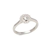 Tiffany & Co. Platinum Diamond Flower Enchant Ring