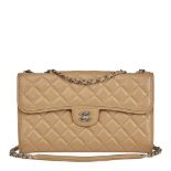 Chanel Mocha Quilted Lambskin Classic Single Flap Bag
