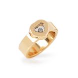 Chopard 18k Yellow Gold Heart Happy Diamonds Ring