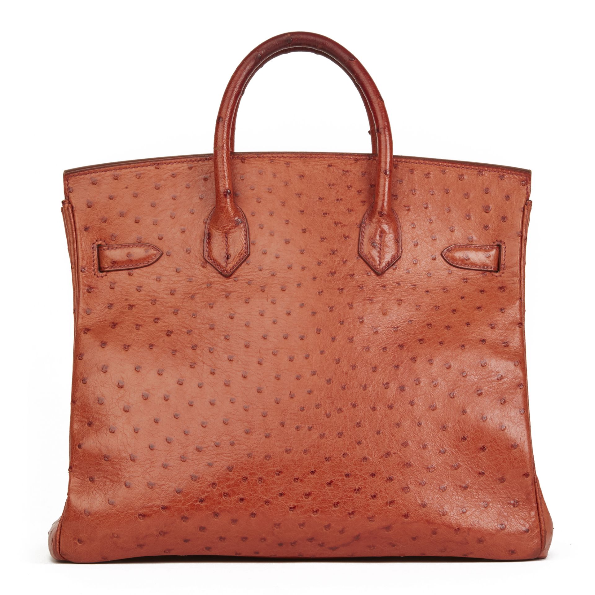 Hermès Tangerine Ostrich Leather Birkin 32Cm Hac - Image 9 of 11