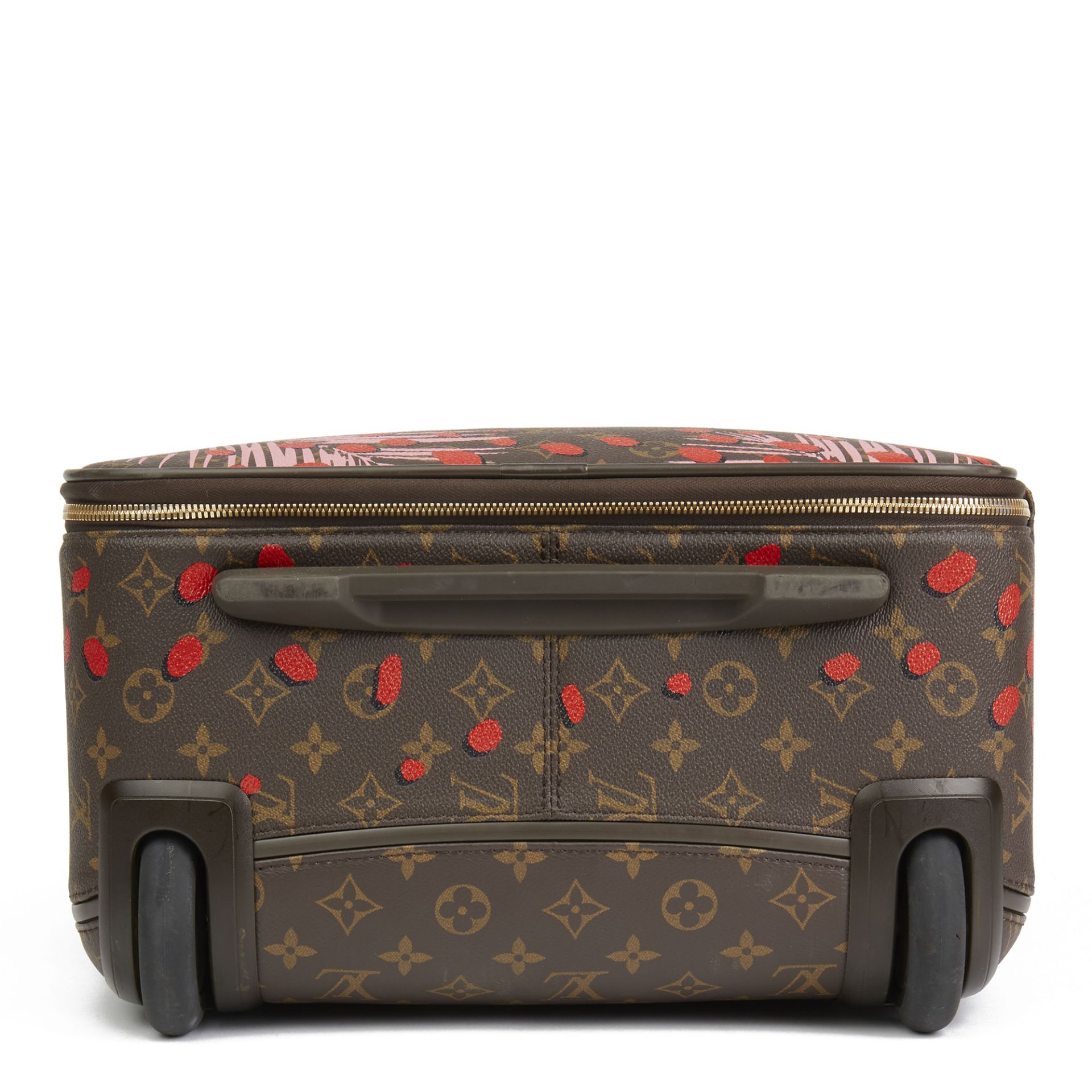 Louis Vuitton Brown Monogram Sugar Pink Poppy Jungle Coated Canvas Pégase Légère 55 - Image 11 of 14