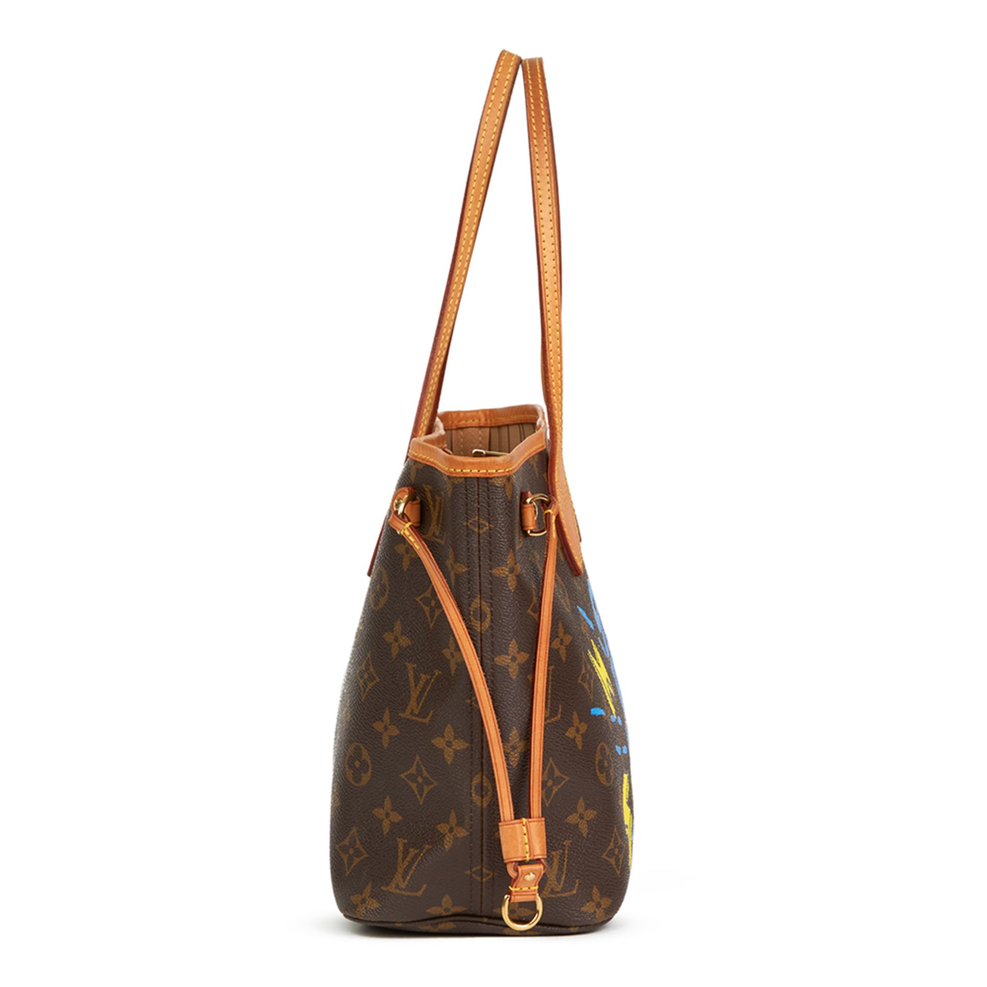 Louis Vuitton X Year Zero London Hand-Painted ‘Zap Them With Super Love’  Brown Monogram Coated Canv - Image 11 of 11