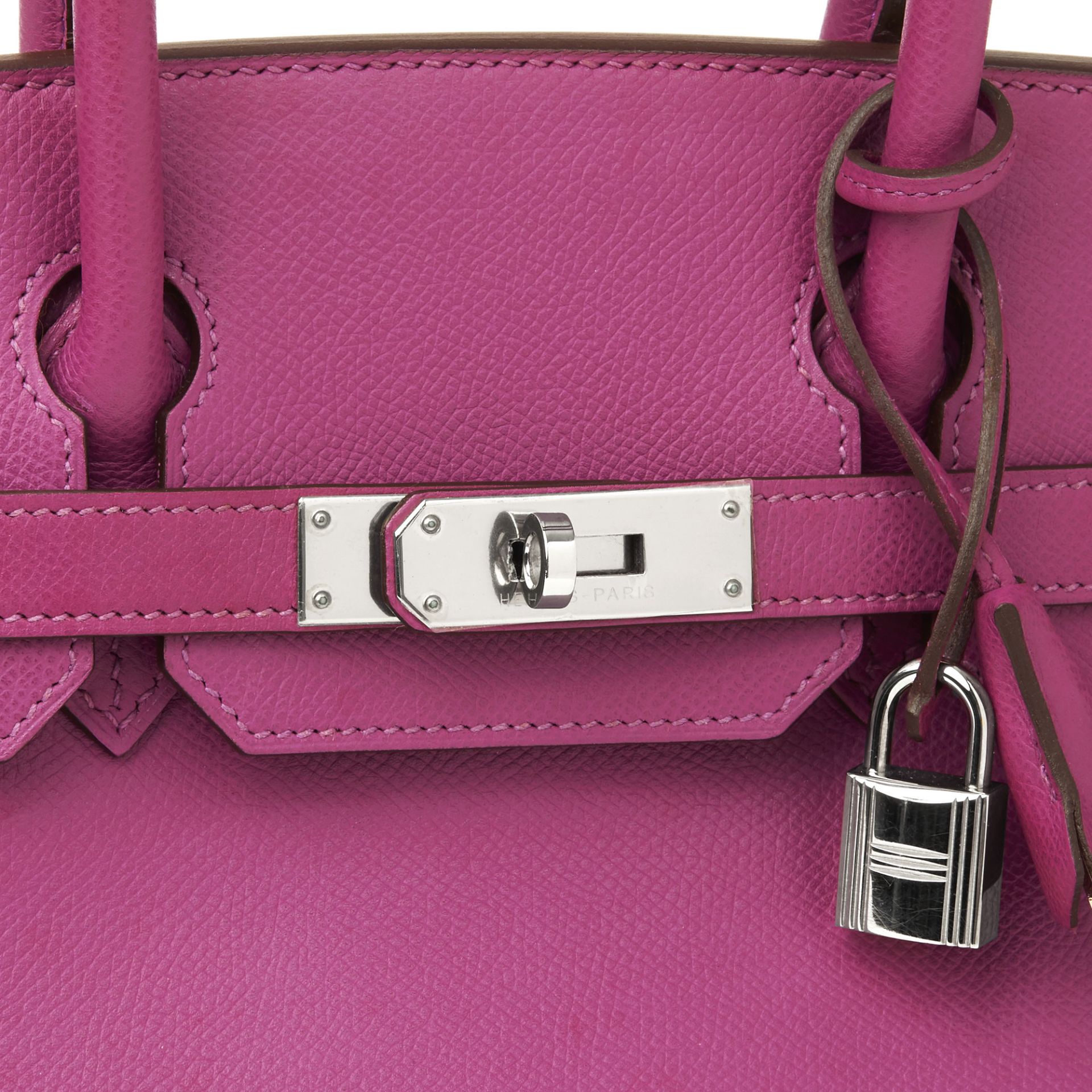 Hermès Cyclamen Epsom Leather Birkin 30Cm - Image 7 of 11