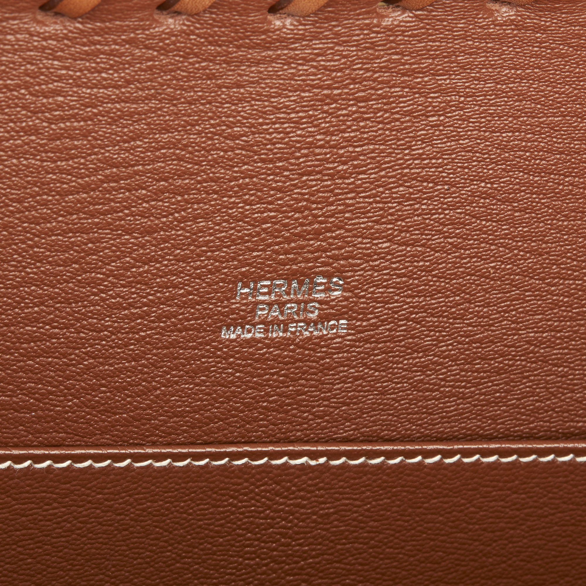 Hermès Barenia Leather & Wicker Kelly 35Cm Picnic - Image 6 of 12