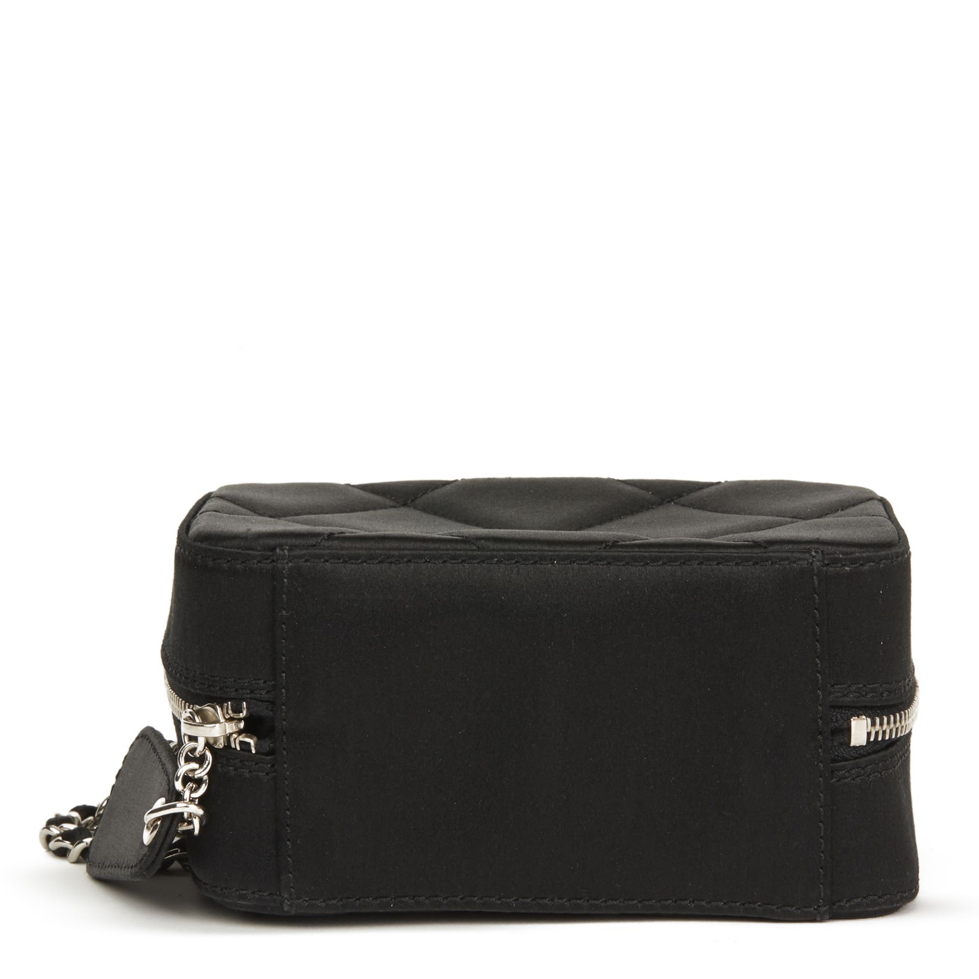 Chanel Black Quilted Satin Mini Timeless Wristlet - Image 6 of 9