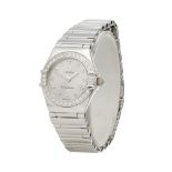 Omega Constellation  1165.36 Ladies White Gold Diamond Watch