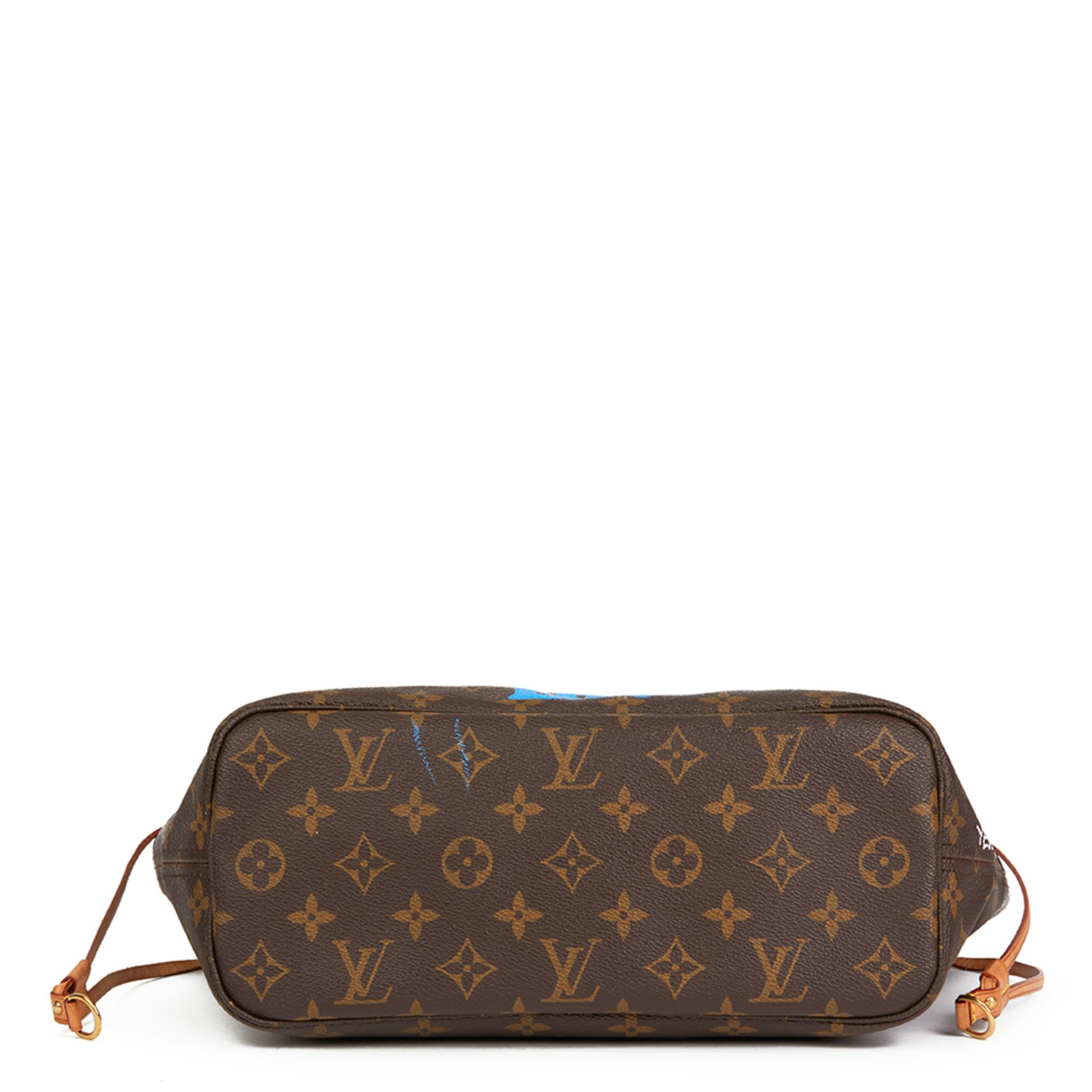 Louis Vuitton X Year Zero London Hand-Painted ‘Zap Them With Super Love’  Brown Monogram Coated Canv - Image 8 of 11